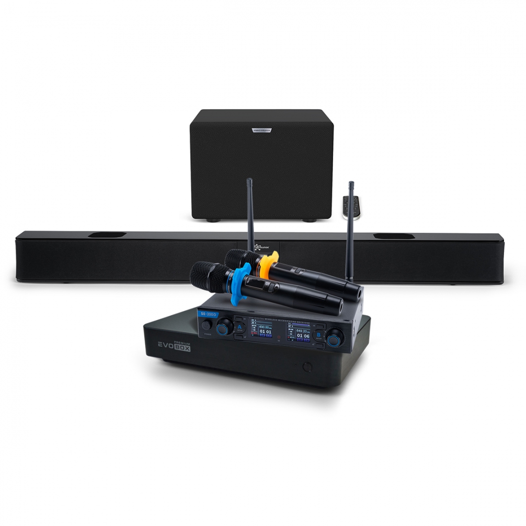 Hi-End караоке-система EVOBOX Premium + EvoSoundBar (саундбар с караоке) в Зеленодольске