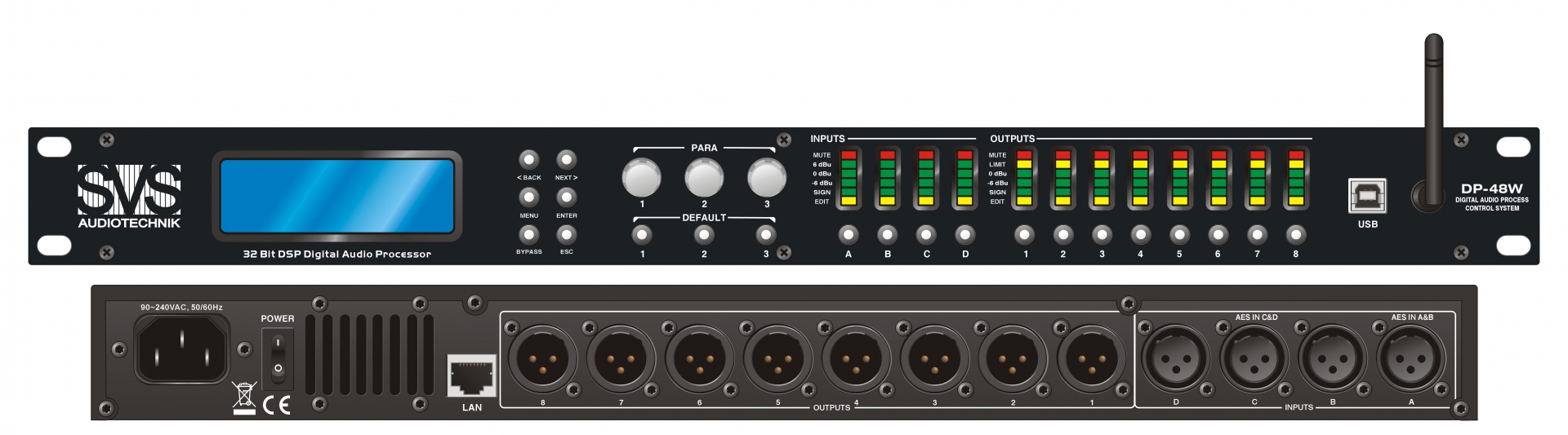 SVS Audiotechnik DP-48W Цифровой процессор: 4 входа 8 выходов в Зеленодольске
